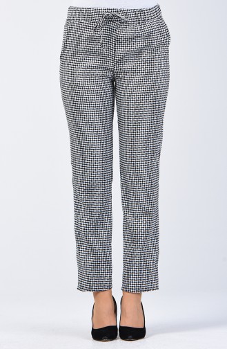 Pantalon D été à Motifs  8006D-01 Noir Blanc 8006D-01