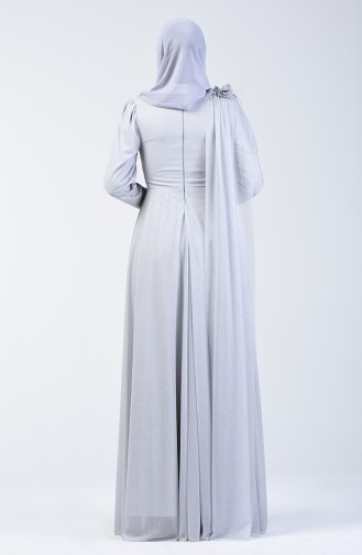 Silbernes Abendkleid 3050-04 Grau 3050-04