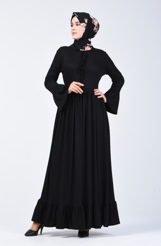 Ruched Waist Dress 81780-03 Black 81780-03