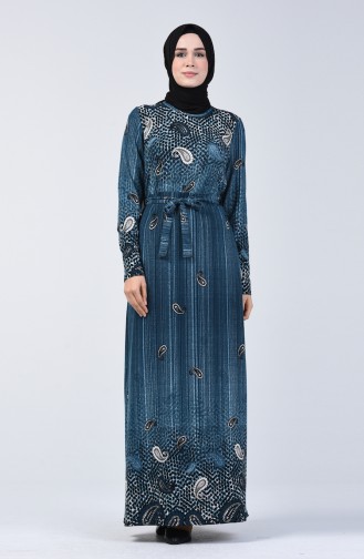 Robe Hijab Bleu 5708-03