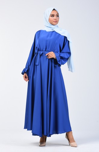 Bat Sleeve Belted Dress 5129-02 Saxe Blue 5129-02