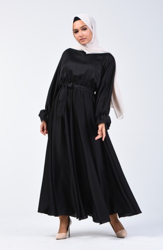 Bat Sleeve Belted Dress 5129-04 Black 5129-04