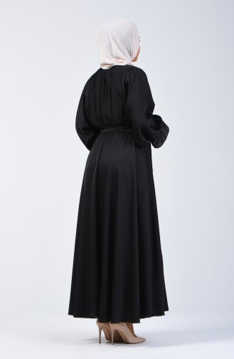 Schwarz Hijab Kleider 5129-04