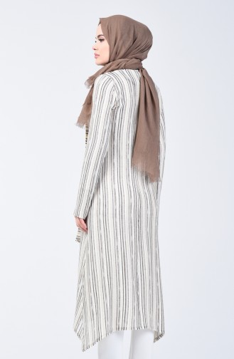 Simli Uzun Tunik 1093-01 Bej 1093-01
