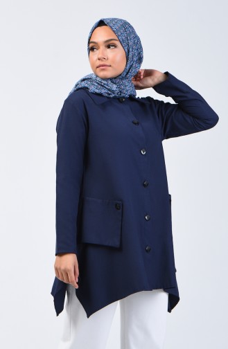 Süs Cepli Tunik 3135-07 Lacivert