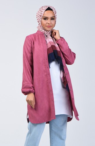 Elastic Corded Tunic 0270-01 Dusty Rose 0270-01