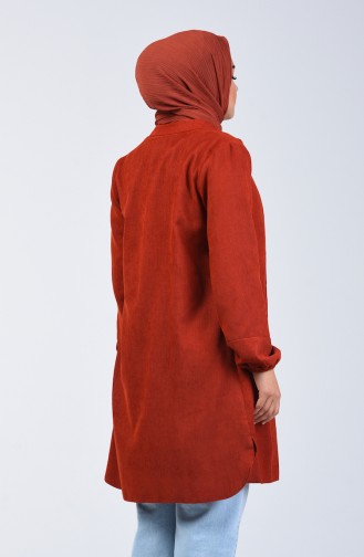 Elastic Corded Tunic 0270-04 Brick Red 0270-04