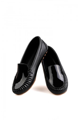 Chaussure Pour Femme 0149-01 Noir Noir Cuir Verni 0149-01