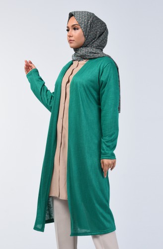 Long Cardigan Emerald Green 7520-18