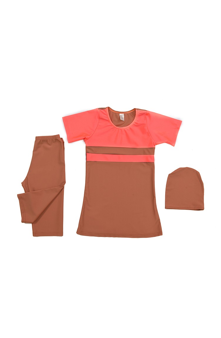 t shirt enfant brun