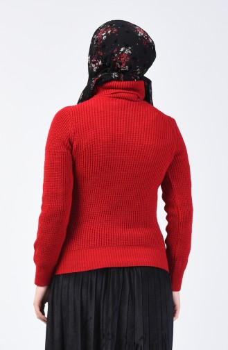 Knitwear Turtleneck Sweater 0512B-02 Claret Red 0512B-02