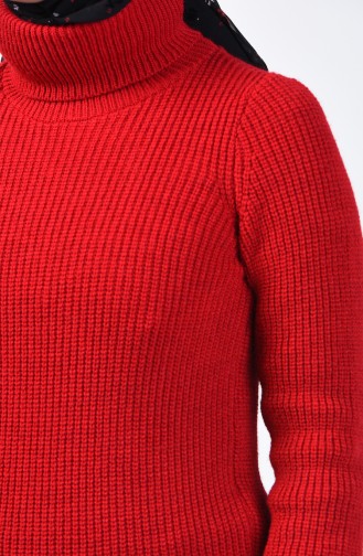 Knitwear Turtleneck Sweater 0512B-02 Claret Red 0512B-02