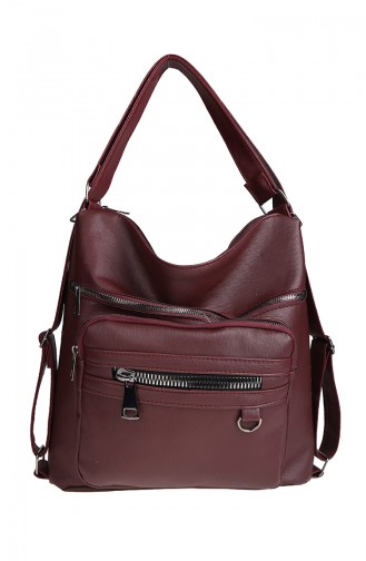 Sac à Bandoulière Croisé Pour Femme M378-031 Bordeaux 378-031