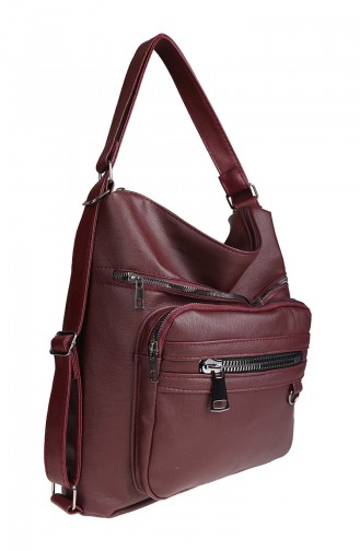 Damen Kreuz Schultertasche M378-031 Weinrot 378-031