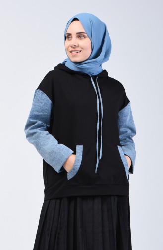 Kot Garnili Sweat 6223-01 Siyah