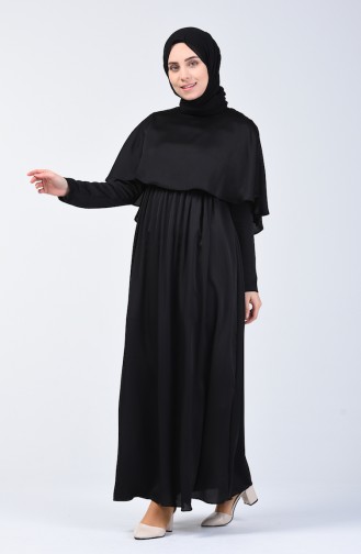 Schwarz Hijab Kleider 5127-02