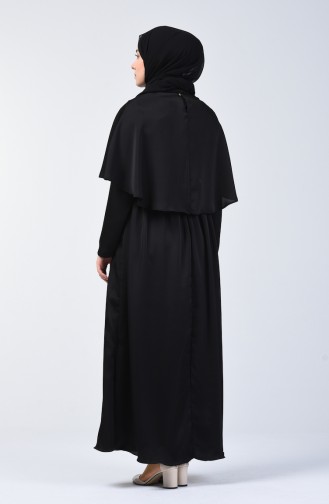 فستان بكاب أسود 5127-02