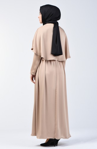 Dress with Cape 5127-03 Beige 5127-03