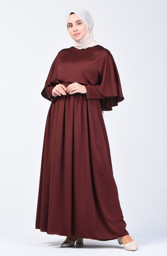 Dress with Cape 5127-04 Brown 5127-04