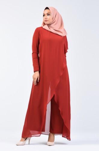 Brick Red Jumpsuits 5126-02