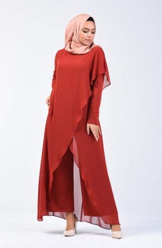 Brick Red Jumpsuits 5126-02