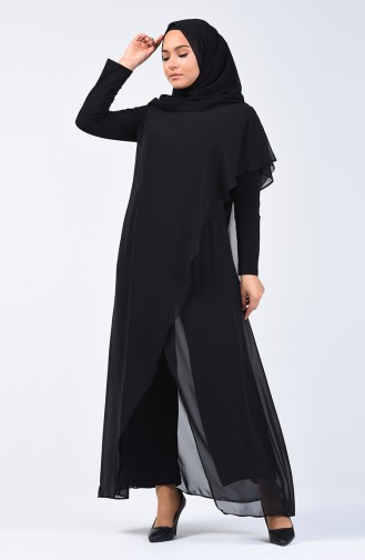 Chiffon Detailed Rumper 5126-05 Black 5126-05