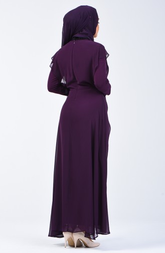 Draped Chiffon Rumper 5130-01 Purple 5130-01