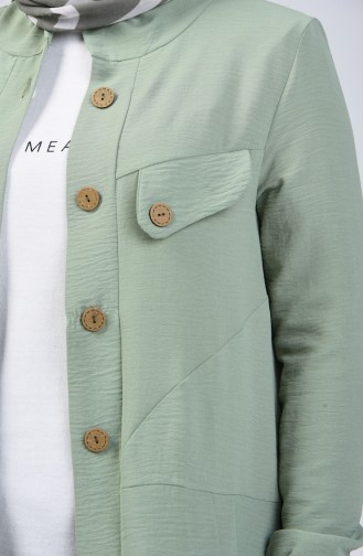 Aerobin Fabric Hooded Tunic with Pockets 1413-05 Green Almond 1413-05