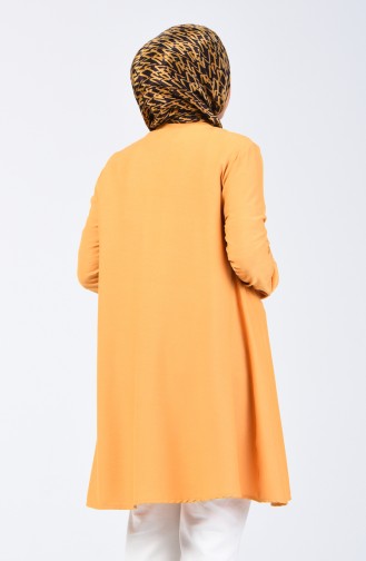 Elastic Sleeve Bell Skirt Tunic 1311-03 Mustard 1311-03