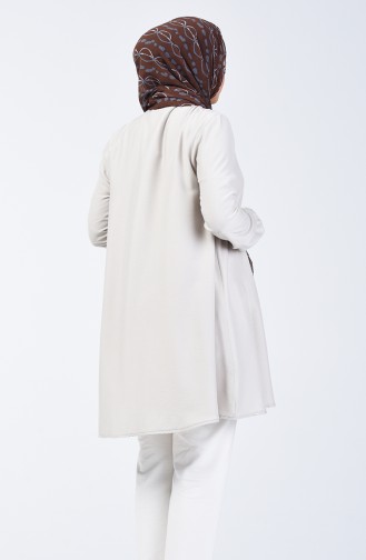 Elastic Sleeve Bell Skirt Tunic 1311-05 Stone 1311-05