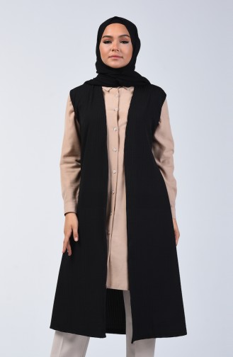 Seasonal Long Vest 8002-01 Black 8002-01