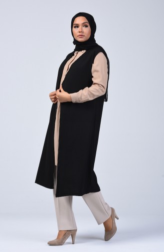 Seasonal Long Vest 8002-01 Black 8002-01