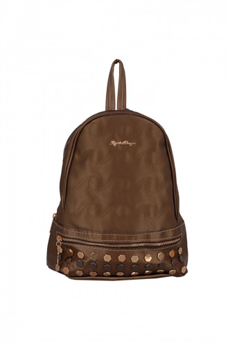 Zigga 02655 Bronze Woman Faux Leather Backpack 1247589004185