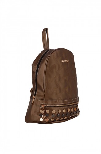 Zigga 02655 Bronze Woman Faux Leather Backpack 1247589004185