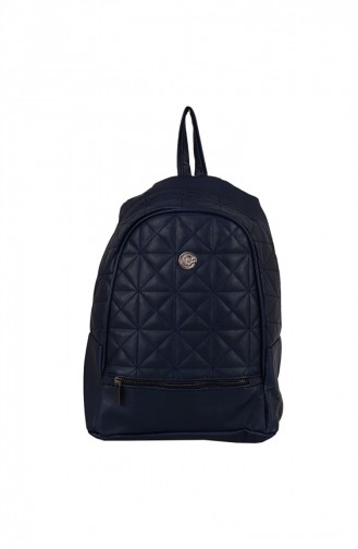 Zigga 02656 Navy Blue Woman Faux Leather Backpack 1247589004191