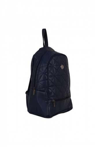 Zigga 02656 Navy Blue Woman Faux Leather Backpack 1247589004191