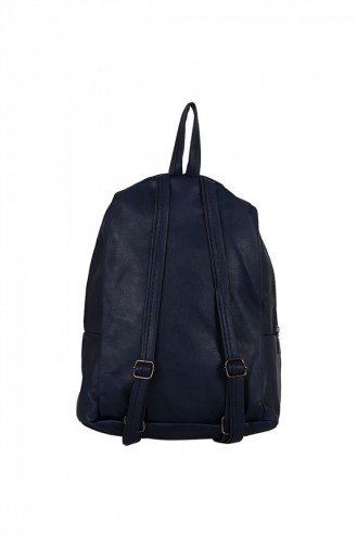 Zigga 02656 Navy Blue Woman Faux Leather Backpack 1247589004191