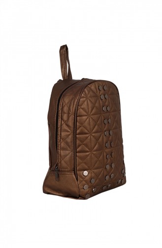 Zigga 02657 Bronze Woman Faux Leather Backpack 1247589004197