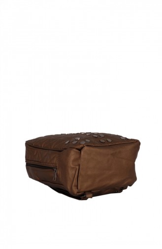 حقيبة ظهر نسائية جلد صناعي برونزي 1247589004197