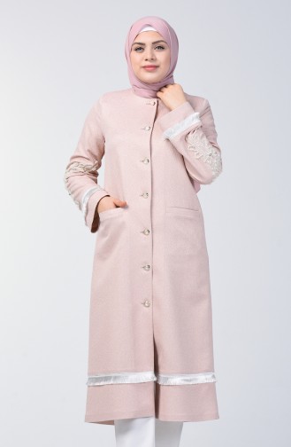 Tassel Detailed Pearl Jacket 0853-03 Powder 0853-03