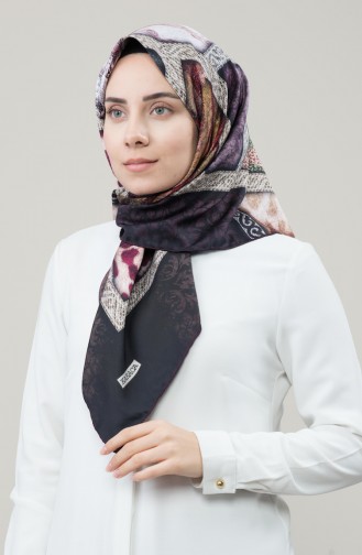 Karaca Sentetik İpek Twill Eşarp 90677-11 Mürdüm Fuşya 90677-11