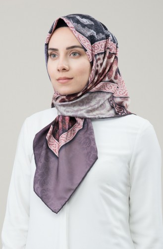 Karaca Sentetik İpek Twill Eşarp 90677-12 Kahverengi Bej 90677-12