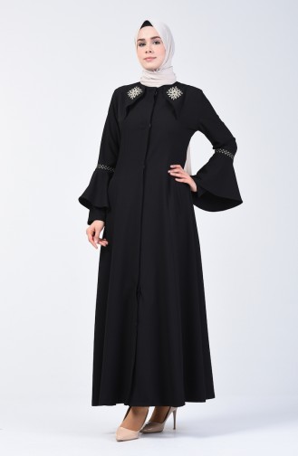Spanish Sleeve Embroidered Topcoat 61315-01 Black 61315-01