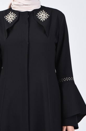 Spanish Sleeve Embroidered Topcoat 61315-01 Black 61315-01