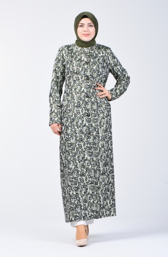 Grösse Grosse Hijab-Mantel  0821-02 Dunkel Grün 0821-02