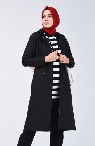 Trenchcoat 6086-01 Schwarz 6086-01