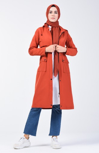 Trenchcoat 6086-02 Ziegelrot 6086-02