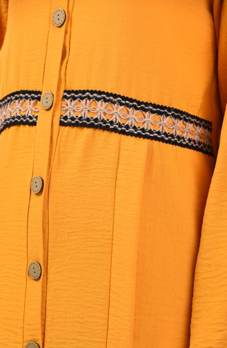 Aerobin Fabric Buttoned Tunic 1412-01 Mustard 1412-01