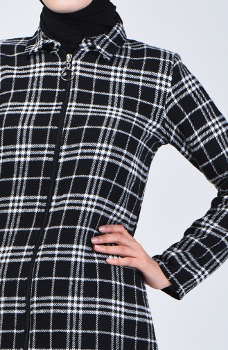 Zippered Lumberjack Tunic 5287-04 Black White 5287-04