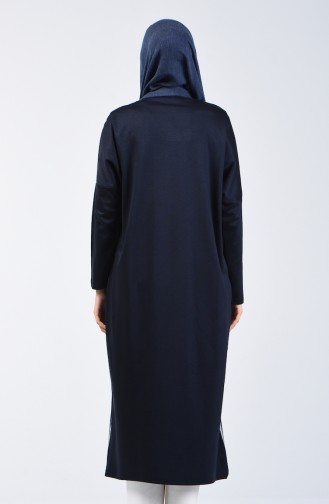 Çizgili Uzun Tunik 8004-01 Lacivert 8004-01